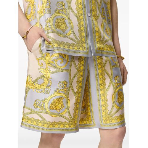 Versace Short La Coupe Des Dieux En Soie - Tons Neutres