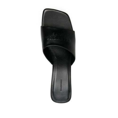 Balenciaga Mules En Cuir 60 Mm - Noir - 39