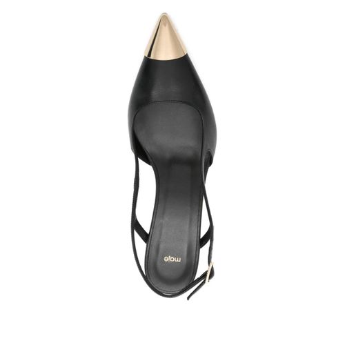 Maje Escarpins En Cuir À Bride Arrière 50 Mm - Noir