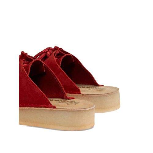 Clarks Originals Mules Nomad En Daim - Rouge