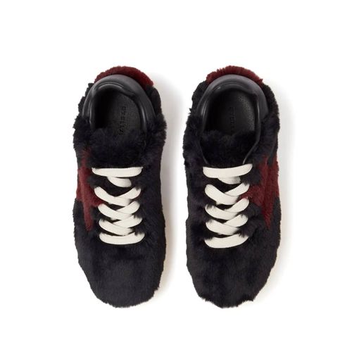 Stella Mccartney Baskets Loop En Fourrure Artificielle - Noir - 40