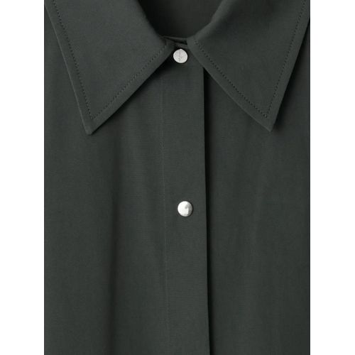 Burberry Robe En Coton À Col Pointu - Vert