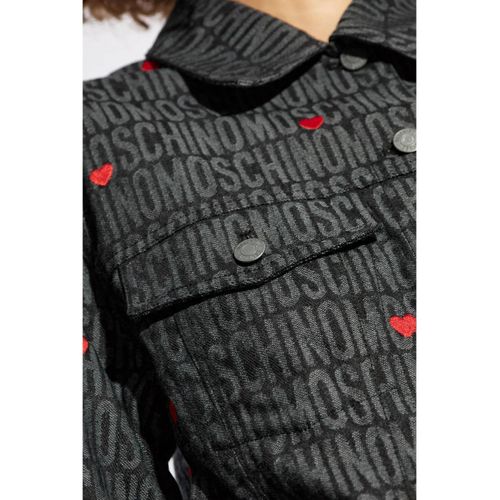 Moschino Veste À Logo En Jacquard - Noir