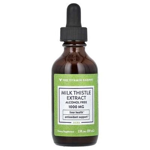 The Vitamin Shoppe, Extrait De Chardon-Marie, Sans Alcool, 1000 Mg, 59 Ml 