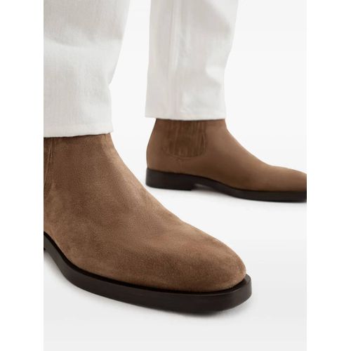Brunello Cucinelli Bottines Chelsea À Détail Imprimé - Marron