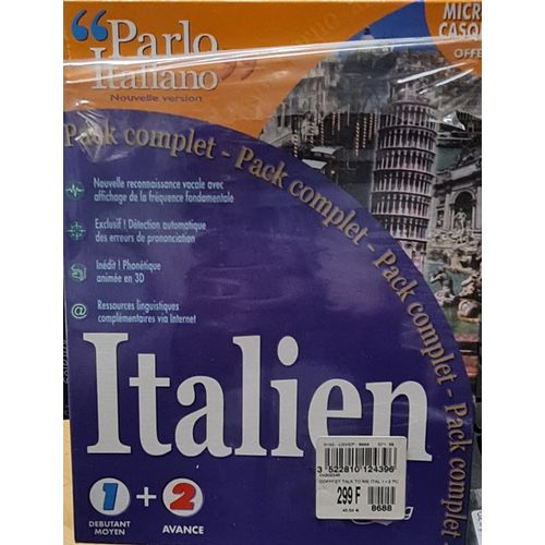 Coffret Talk To Me Italien, Niveaux 1 (Débutant Et Moyen) +2 (Avancé)