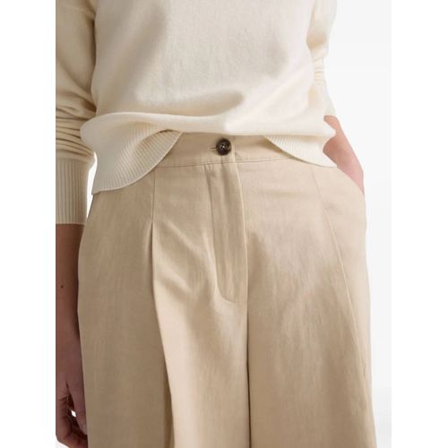 Yves Salomon Pantalon À Plis Marqués - Tons Neutres