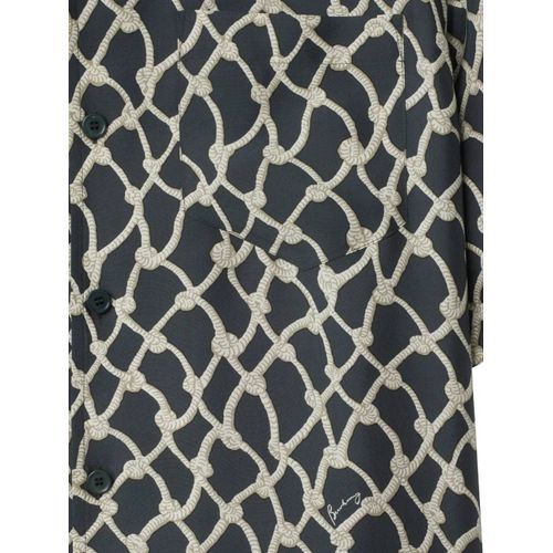 Burberry Chemise À Boutonnière Sur Le Devant - Vert