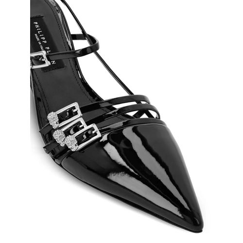 Philipp Plein Escarpins À Boucle Ornée De Cristal - Noir