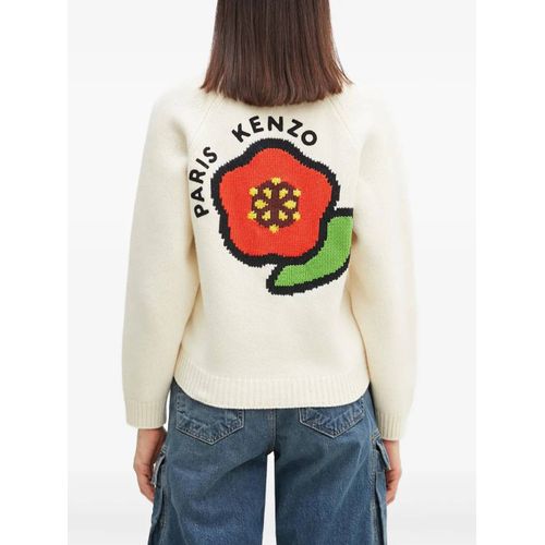 Kenzo Cardigan Pop À Logo - Blanc