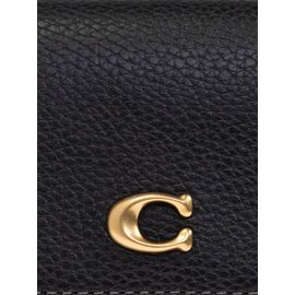 Coach petit portefeuille à plaque logo Mila - Noir