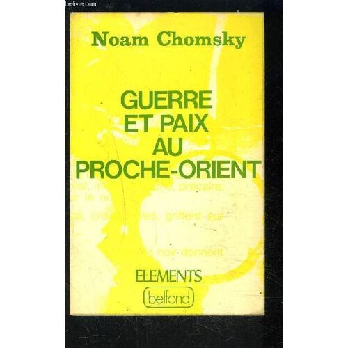 Guerre Et Paix Au Proche Orient