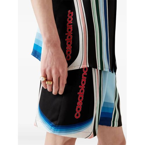 Casablanca Short Graphic Mountain En Soie - Noir