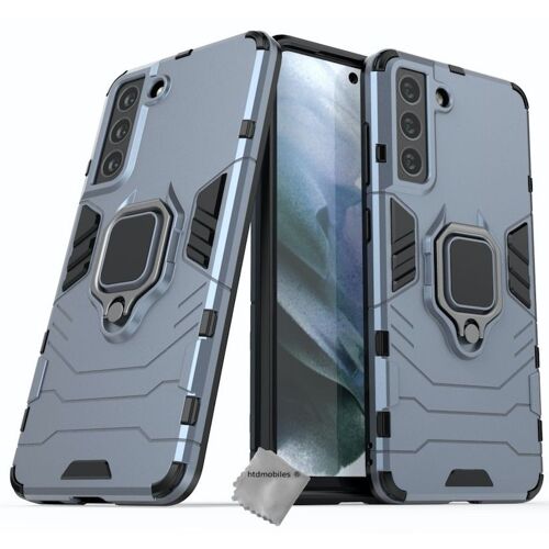 Housse etui coque rigide anti choc pour Samsung Galaxy S21 FE 5G + film ecran - BLEU FONCE