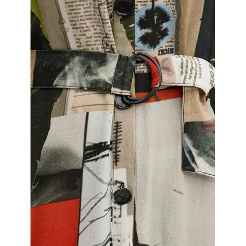 Desigual Robe Imprimée À Taille Ceinturée - Tons Neutres