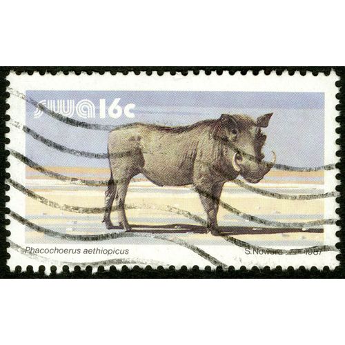 Timbre Oblitéré Swa, Phacochoerus Aethiopicus, S. Nowers, 1987, 16c