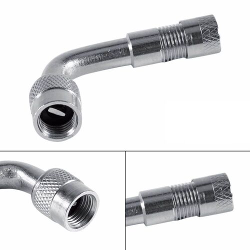 Silver 90 Degree Adaptateur De Valve Coudée À Angle De 45 90 135 Degrés, Adaptateur D'extension De Valve De Pneu Pour Moto Camion Voiture Moto Vélo 1 Pièce Nipseyteko®