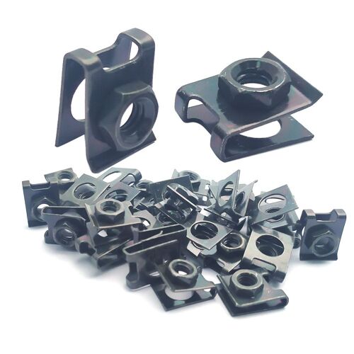 10 Pièces Couvercle En Plastique De Retenue En Métal 6mm, Clips De Type U Avec Écrou M6 Pour Voiture, Moto, Scooter, Atv Et Vélo Électrique Nipseyteko®
