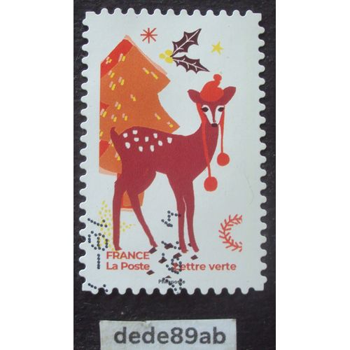 Timbre France 2021 . Ensemble Fêtons Un Noël Qui Fait Du Bien N°2 . Y & T 2064 . Oblitéré