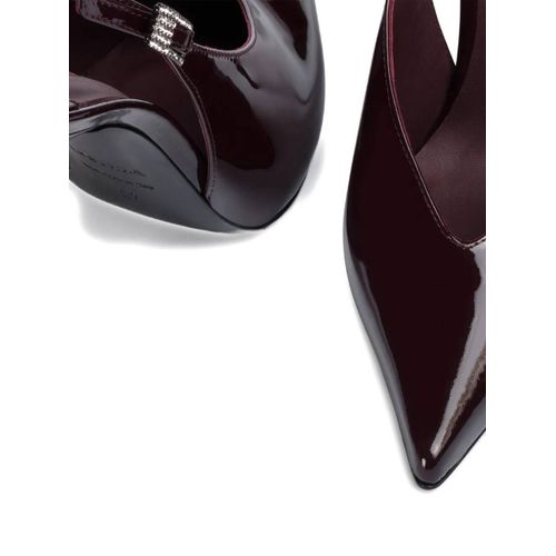 Le Silla Escarpins Clivage 100 Mm À Bride Arrière - Rouge