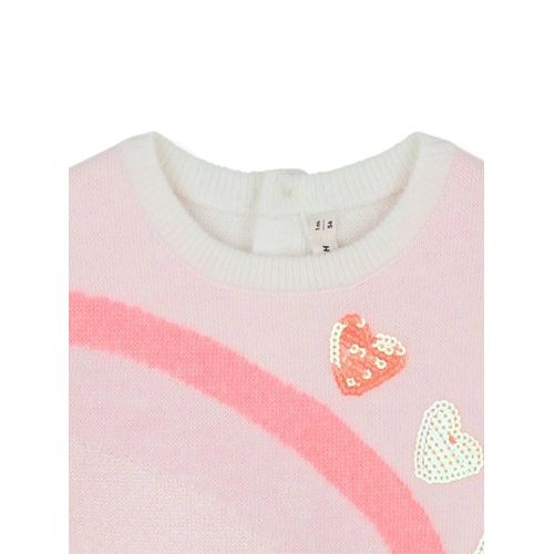 Billieblush Robe En Maille À Détail De Coeur - Blanc