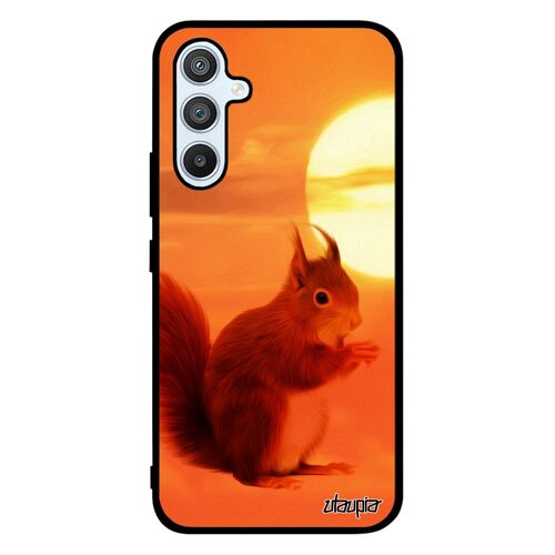 Coque Samsung Galaxy A54 Silicone Ecureuil Roux Foret Tpu Pas Cher Design Orange Petit Couché De Soleil Animal De Protection Animaux