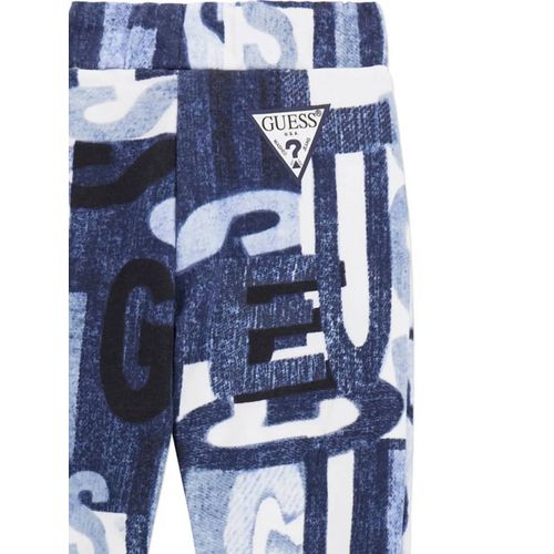 Guess Kids Pantalon Imprimé À Lien De Resserrage - Bleu