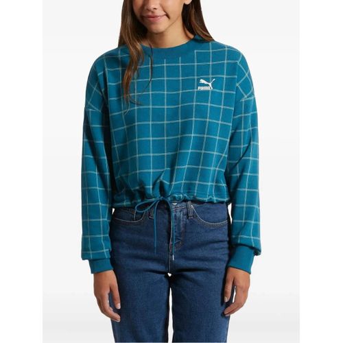 Puma Sweat À Motif Grille - Bleu