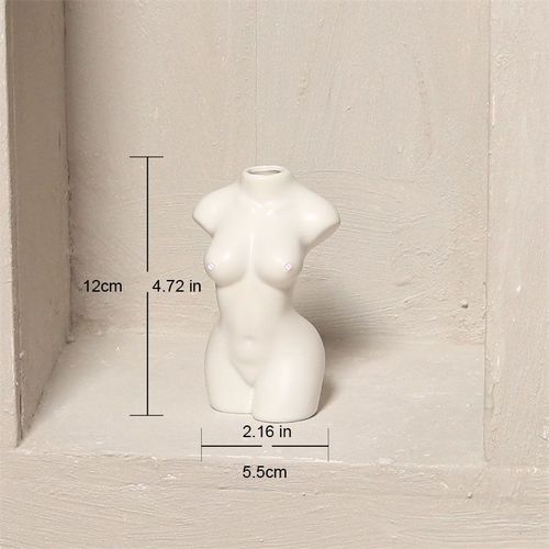 Céramique blanche - Vase Kardashian en résine pour femme, motif de fleurs séchées, décoration de maison, accessoires de Table pour salon