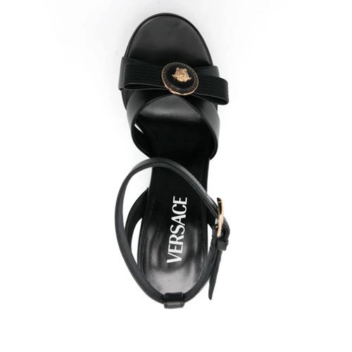Versace Sandales Gianni Ribbon 140 Mm - Noir
