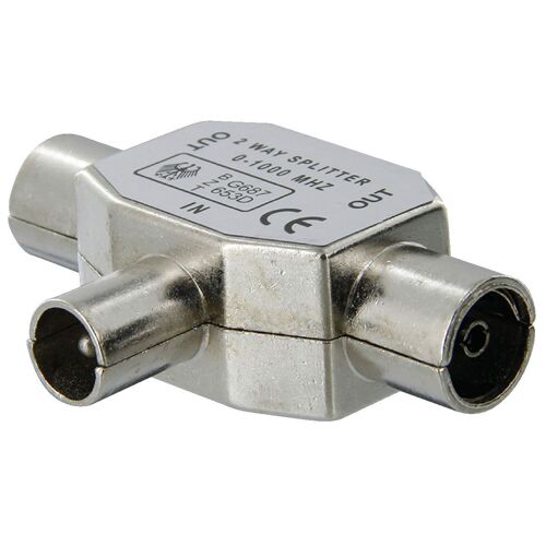 Repartiteur TV blindé diamètre 9,52 mm Dhome - 1 mâle / 2 femelles - Diamètre 9,52 mm