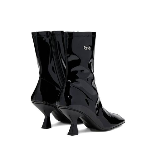 Diesel Bottines Amber 75 Mm À Plaque Logo - Noir