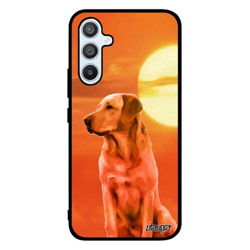 Coque Chien A54 Silicone Labrador Telephone Caoutchouc Smartphone Pas Cher Noir Orange Animaux Design Case Souple De Samsung Galaxy