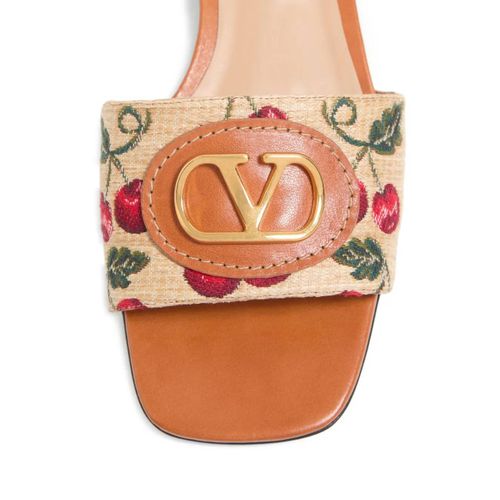 Valentino Garavani Sandales À Motif Cherryfic 20 Mm - Tons Neutres