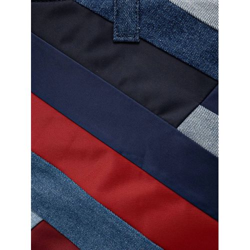 Desigual sac cabas à design patchwork - Bleu