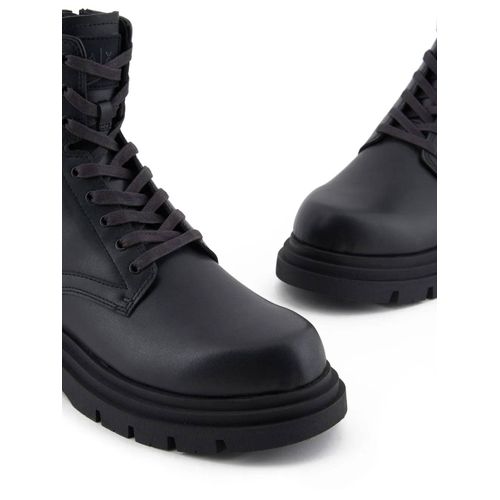 Armani Exchange Bottes En Cuir - Noir