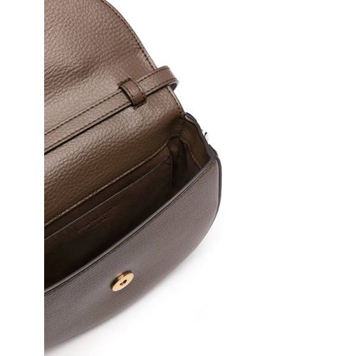 Stella McCartney sac à bandoulière Frayme à détail de chaîne - Marron