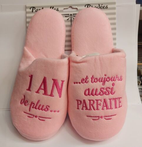 Pantoufle Brodee Taille Unique 1 An De Plus Femme