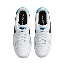 Nike Kids Baskets Air Force 1 Low ""07 'worldwide Pack Blue Fury' - Blanc