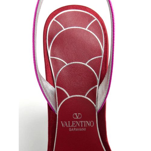 Valentino Garavani Sandales Ladycrush 85 Mm En Satin - Rose