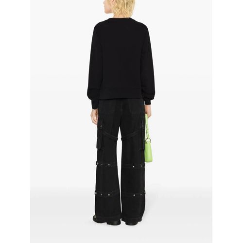 Moschino Sweat En Coton À Logo Brodé - Noir