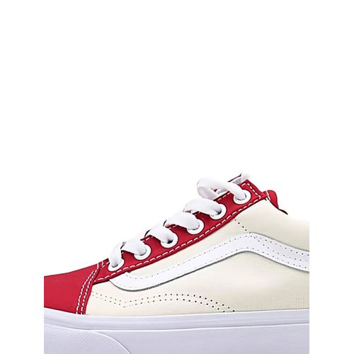Vans Baskets Old Skool 'classic White/Chili Pepper' - Blanc