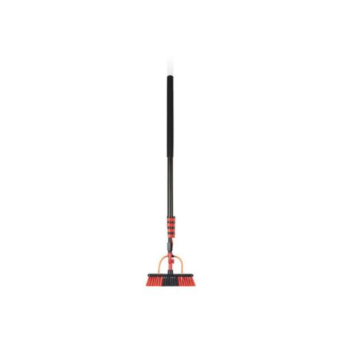 TELESCOPIC HYDROCLEANER | VENTEO | Brosse à eau de lavage | Manche télescopique | Brosse avec éponge et raclette | Adaptateur d'angle pro | Distributeur de savon