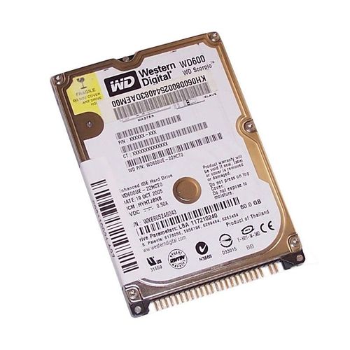 Disque Dur 60Go IDE ATA 2.5" Western Digital WD600UE 5400RPM 2Mo Pc Portable