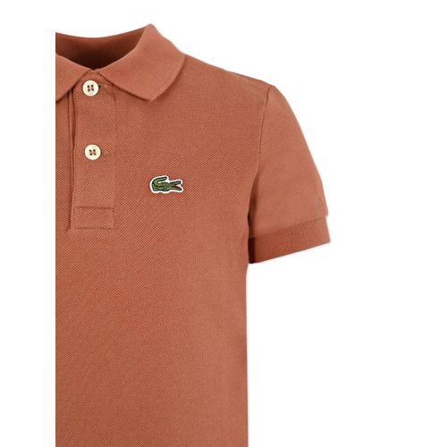 Lacoste Kids Polo À Logo Brodé - Marron
