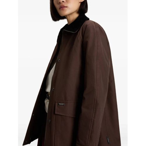 Woolrich Veste En Coton À Col En Velours - Marron