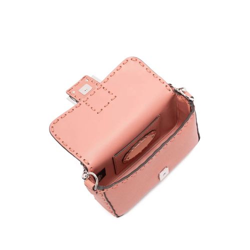 FENDI mini sac porté épaule en cuir - Rose