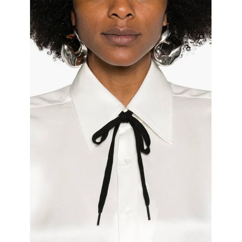 Maison Margiela Chemise Satinée En Soie - Blanc