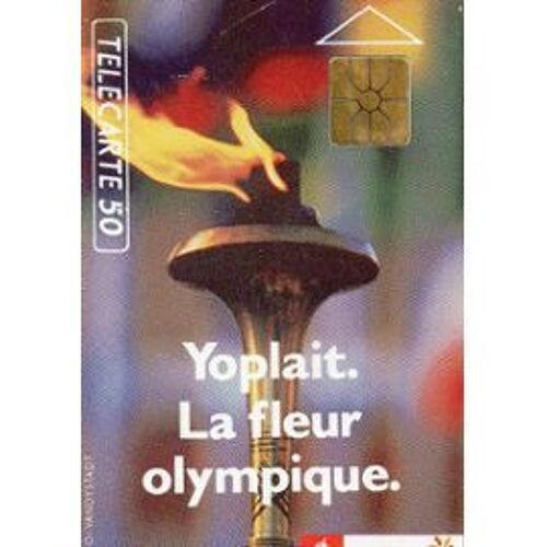 Télécarte Yoplait. La Fleur Olympique 50u