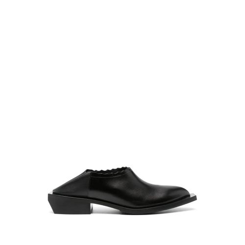 Moschino Mocassins À Talon Cubain 40 Mm - Noir